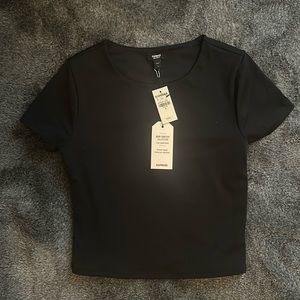 Express cropped fitted t shirt